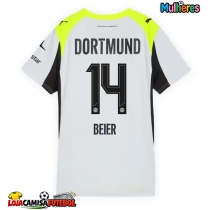 Camisa de Futebol Borussia Dortmund Maximilian Beier #14 Equipamento Secundário Mulheres 2025-26 Manga Curta